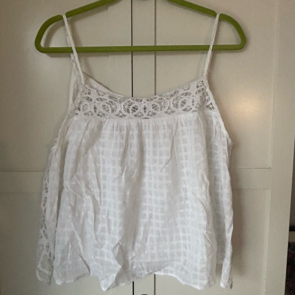 AMERICAN EAGLE - White Lace Trim Women's Top - Picture 1 of 5